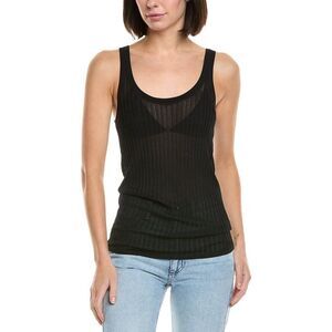 Helmut Lang Womens  Pointelle Tank, Black